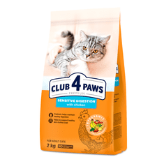 Club 4 Paws citlive travenie pre dospelé mačky 2 kg + kapsičky pre mačky My love set s rybou 4x100g