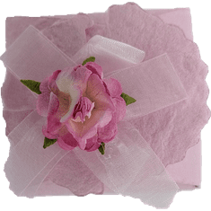 Moveo Krabička z ručného papiera ružová ruža