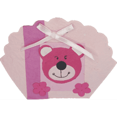 Moveo Krabička z ručného papiera ružový medved