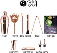 Oak & Steel Koktailová súprava - Copper Mixology