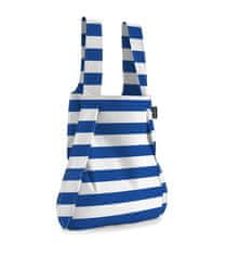 Notabag Kombinácia batohu a tašky - morské pruhy, modrá/biela