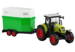 Lean-toys Traktor s konským prívesom Zvuk 1:16