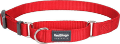 RED DINGO Nastaviteľný polosťahovací nylonový obojok červený M červená
