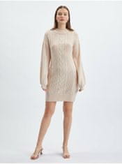 Orsay Béžové dámské svetrové šaty XS