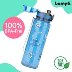 Bumpli Detská fľaša na vodu 500 ml s vložkou na ovocie, nepriepustná, bez BPA (vesmírny vzor) | UNIVERSBOT