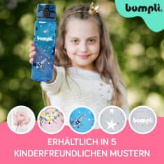 Bumpli Detská fľaša na vodu 500 ml s vložkou na ovocie, nepriepustná, bez BPA (vesmírny vzor) | UNIVERSBOT