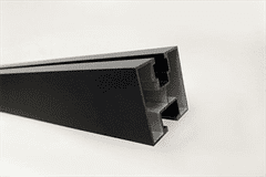 sapro FVE ČIERNY Hliníkový montážny H profil 40x40mm, 2,2m, dĺžka 2200mm pre M10 hlavu