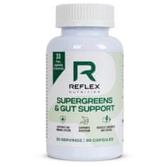 Reflex Supergreens and Gut Support, 90 kapsúl