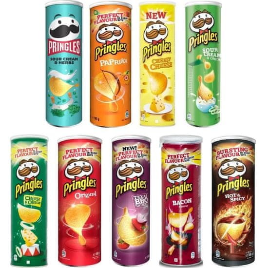 PRINGLES 9x Pringles MIX rôzne druhy (9x165g)