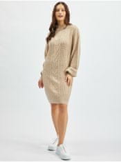 Orsay Béžové dámské svetrové šaty S