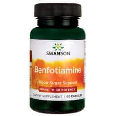 Swanson Benfotiamine (vitamín B1), 160 mg, 60 kapsúl