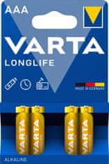 VARTA batérie Longlife AAA, 4ks