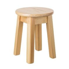 Čisté dřevo Okrúhla stolička z borovicového masívu