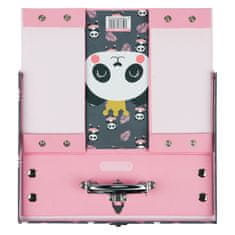 BAAGL Skladací školský kufrík Panda s kovaním