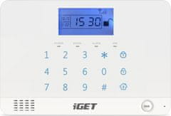 iGET iGET SECURITY M3B - bezdrátový GSM alarm CZ, zasílá SMS/telefonuje,záložní baterie 8 hod,aplikace CZ