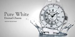 LONGBO Dámske hodinky Longbo – kanál – biela/zlatá (Zx610a)