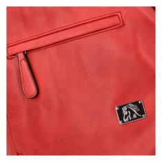 Demra Módny dámsky koženkový batoh na jedno plece Ankera, červená