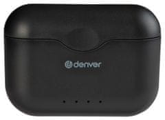 Denver TWE-37BLACK Bezdrátová Bluetooth slúchadlá s nabíjacím puzdrom a funkciou Handsfree