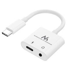 Maclean USB Type-C adaptér – 3,5 mm mini jack s Power Delivery (PD) 30 W , MCTV-848