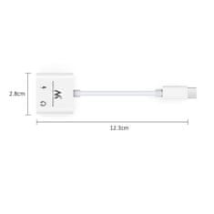 Maclean USB Type-C adaptér – 3,5 mm mini jack s Power Delivery (PD) 30 W , MCTV-848