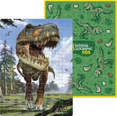 CubicFun Obojstranné puzzle vo vajci National Geographic: Tyrannosaurus Rex 63 dielikov