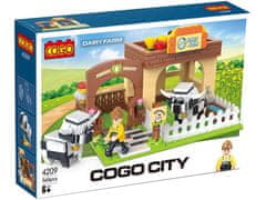 Cogo City stavebnica Farma s kravičkami kompatibilná 360 dielov