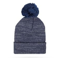 GLOBIZ Zimná pletená čiapka - modrá trblietavá s brmbolcom