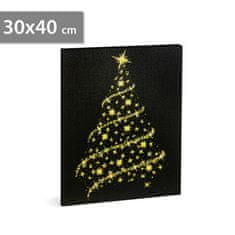 GLOBIZ Vianočný LED obrázok s vešiakom na stenu 30 x 40 cm