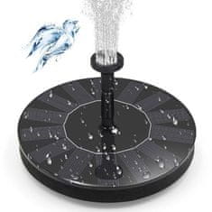 Vixson Dekoratívna solárna plávajúca fontána do záhrady s čerpadlom vody (16 cm, čierna) | SOLAR FOUNTAIN