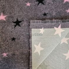 VetBed Podložka pre psa Ružovo sivé hviezdy 75 x 50 cm