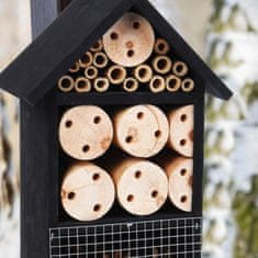 ProGarden Domov Hotel Hniezdna Búdka Pre Hmyz Motýle Včely Prospešný Drevené Kŕmidlo Dekoratívne, Závesné Čierna