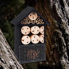 ProGarden Domov Hotel Hniezdna Búdka Pre Hmyz Motýle Včely Prospešný Drevené Kŕmidlo Dekoratívne, Závesné Čierna