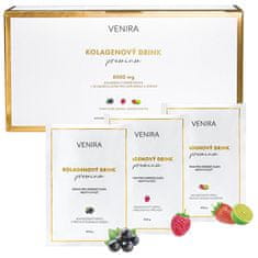 Venira Kolagénový nápoj pre vlasy, nechty a pleť s príchuťou (jahoda-limetka, čierne ríbezle, malina) 30 sá