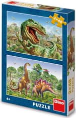 DINO Puzzle Súboj dinosaurov 2x48 dielikov