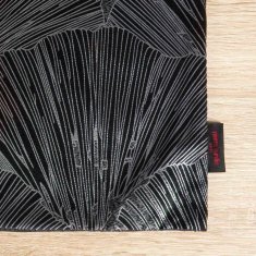 DESIGN 91 Behúň na stôl Goja, čierny s lesklým vzorom 40 x 140 cm