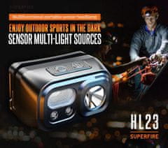 SupFire Supfire HL23-S LED čelovka 5W, 350lm, USB-C, Li-ion