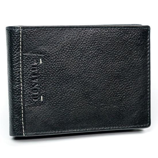 RONALDO Pánska kožená peňaženka Solt čierna