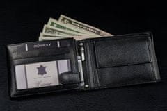 RONALDO Pánska kožená peňaženka Solt čierna univerzálna