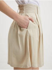 VILA Béžová krátka sukňa s opasok VILA Vero XXL