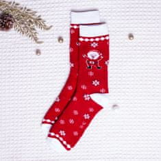 Star Socks Pánske vzorované ponožky Santa červená 35-38