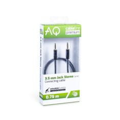 AQ Jack 3,5 mm - Jack 3,5 mm Dĺžka kábla: 0,75 m AQ Premium