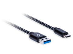 Kábel USB-C (M) - USB 3.0 A (M), dĺžka: 1,8 m AQ Premium