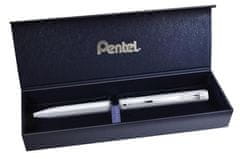 Pentel Guľôčkové pero "EnerGel BL-2007", modrá, 0,35 mm, otočný mechanizmus, kovové, strieborné telo, BL2007Z-AK