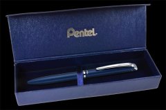Pentel Guľôčkové pero "EnerGel BL-2007", modrá, 0,35 mm, otočný mechanizmus, kovové, modré telo, BL2007C-AK