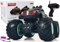 Lean-toys Terénne auto Pick Up obrovské kolesá Bigfoot diaľkovo ovládané 2.4G 1:18 čierna a zelená