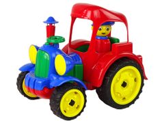 Lean-toys Veľký traktor Traktor Poľnohospodárske vozidlo Postava Gumové kolesá