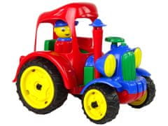 Lean-toys Veľký traktor Traktor Poľnohospodárske vozidlo Postava Gumové kolesá