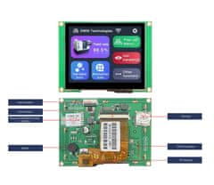DWIN LCD 3,5" 320x240 kapacitný dotykový panel DWIN HMI