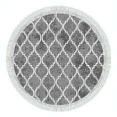 Conceptum Hypnose Okrúhly koberec Fence 100 cm sivý