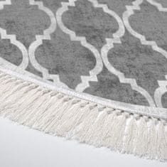 Conceptum Hypnose Okrúhly koberec Fence 100 cm sivý